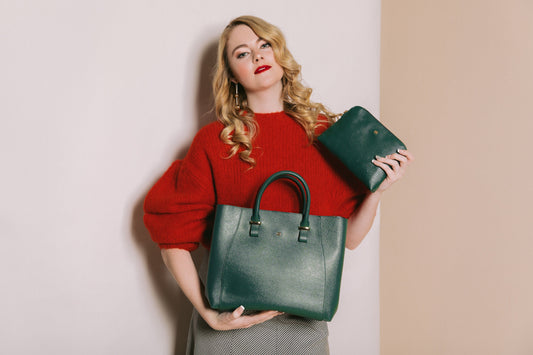 Gunas New York Model with JANE Vegan Handbag For Women's 3