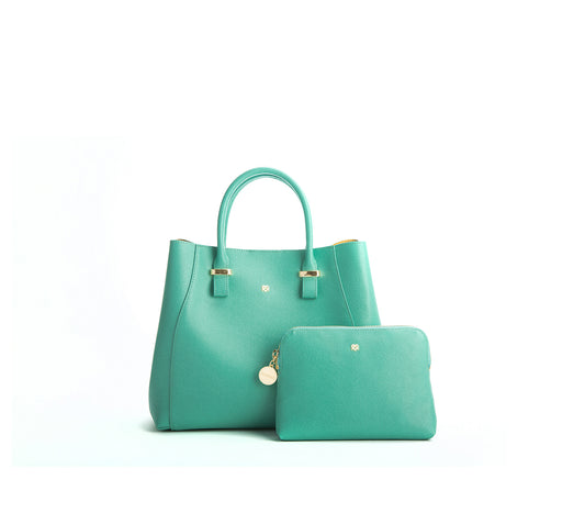 Jane - Tiffany Blue Vegan Leather Satchel