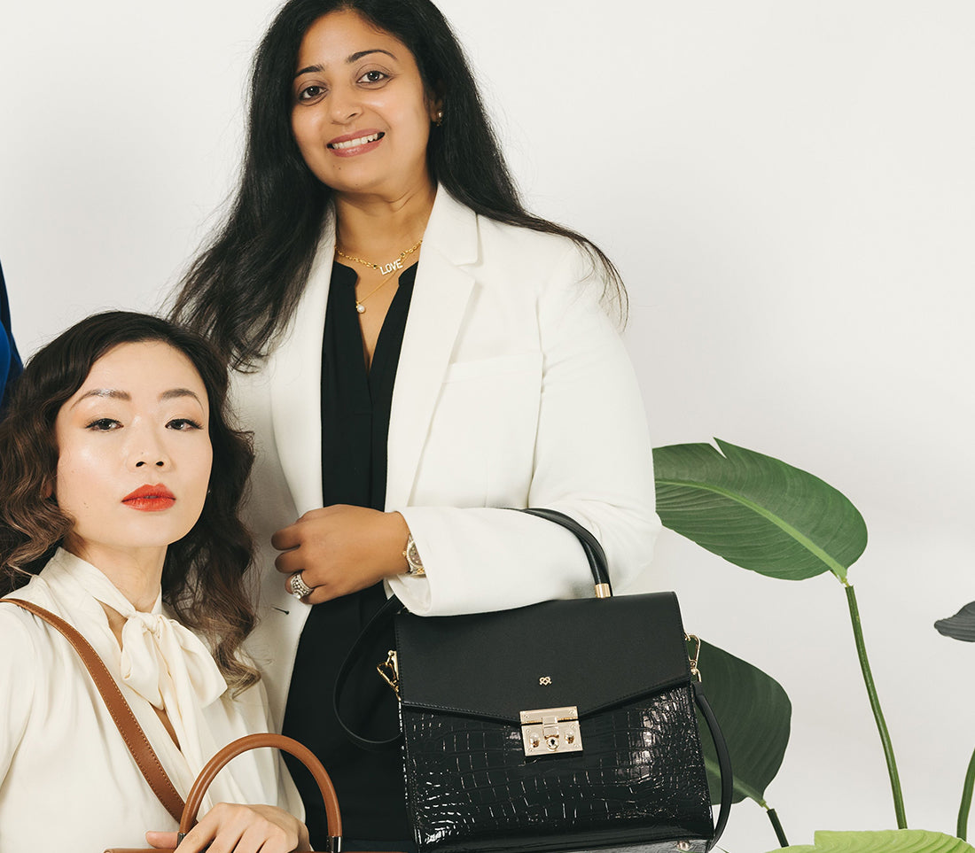 Flamingo Handbag - Black | Vegan Leather Handbags | GUNAS Flamingo Handbag - Black | Vegan Leather Handbags | GUNAS