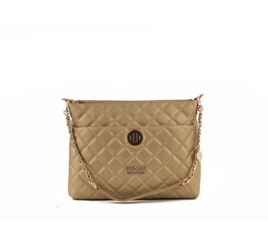 Koi - Gold Quilted Vegan Leather Purse