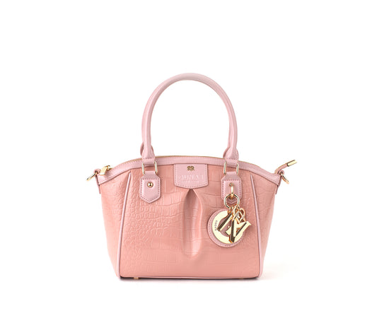 Madison Mini - Pink Croc Vegan Bag