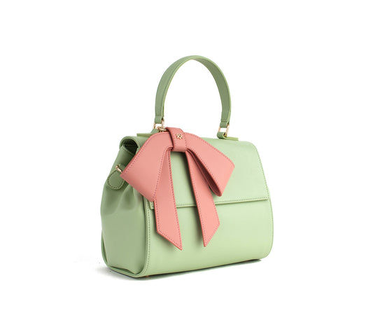 Cottontail Bag - Mint+Light Pink | Vegan Leather Designer Bags | GUNAS ...