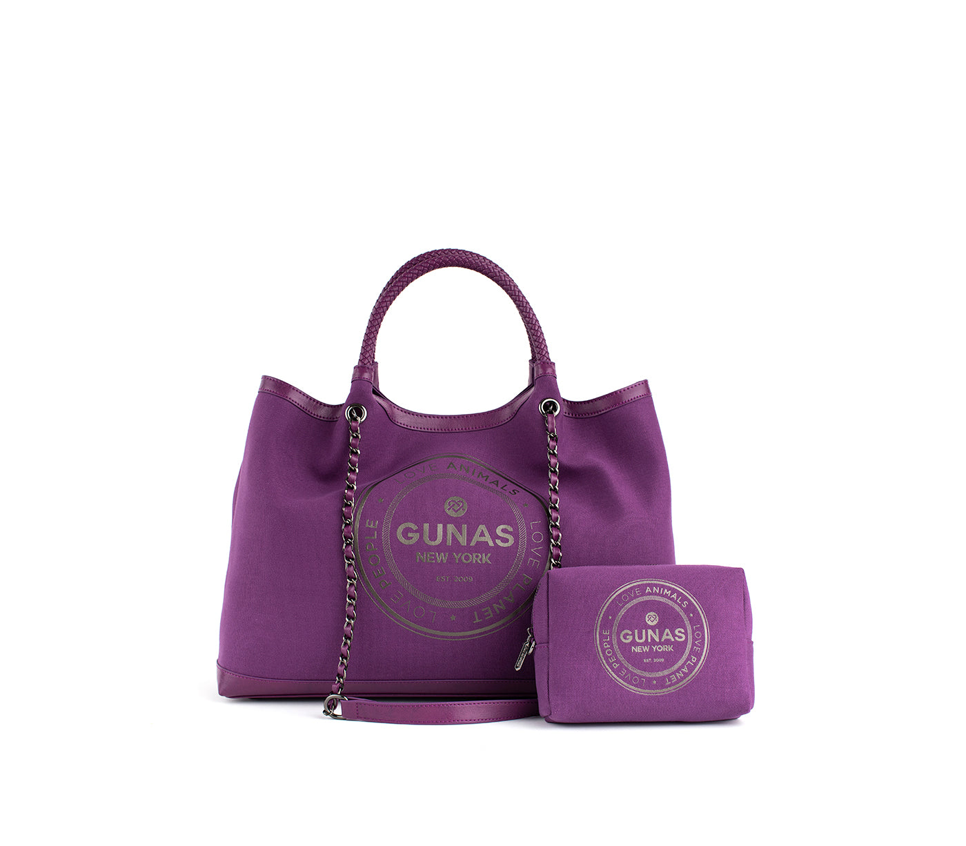 GUNAS New York Ruth - Purple Vegan Canvas Tote - Purple