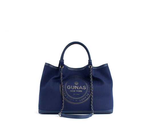 RUTH - Dark Blue Vegan Canvas Tote