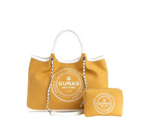 RUTH - Yellow Vegan Canvas Tote