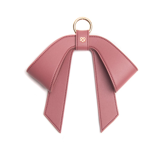 Cottontail Bow - Blush Leather Bag Charm