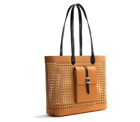 St. Tropez - Tan Straw tote