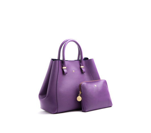 Jane - Purple Vegan Leather Satchel