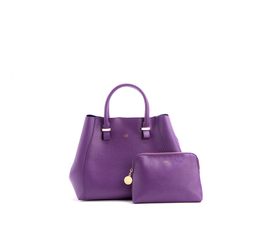 Jane - Purple Vegan Leather Satchel