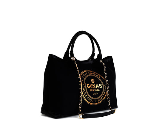 RUTH - Black Vegan Canvas Tote