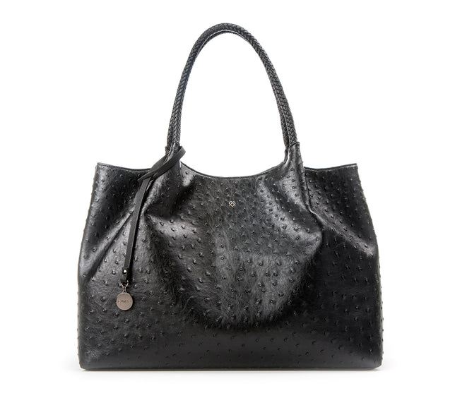 Naomi Black Vegan Leather Tote Bag