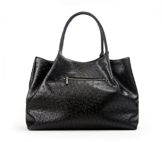Black Vegan Leather Tote Bag