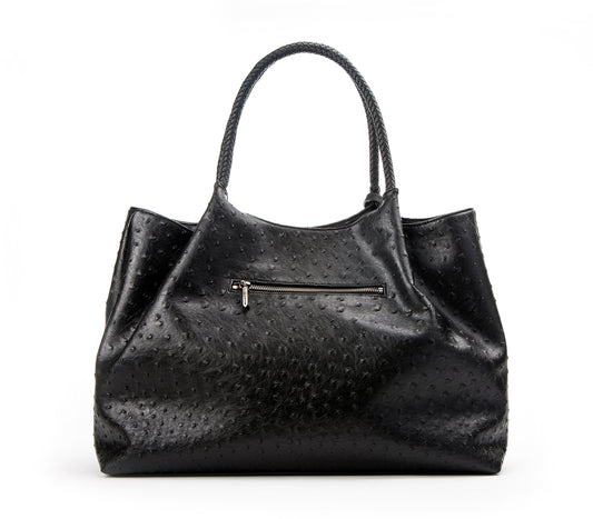 Naomi - Black Vegan Leather Tote Bag