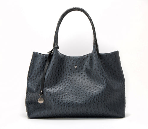 Naomi - Dark Gray Vegan Leather Tote Bag