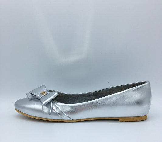 Swan - Silver Vegan Leather Shoes